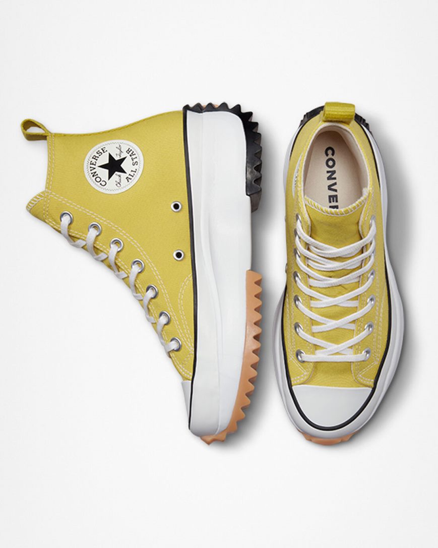 Men's Converse Run Star Hike High Top Platform Shoes Lemon / Black / White | AU C9048W